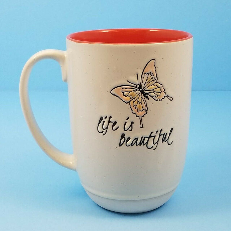Load image into Gallery viewer, Butterfly Breeze Series Coffee Mug Cup Blue Sky Spectrum 16oz Your Choice Saying

