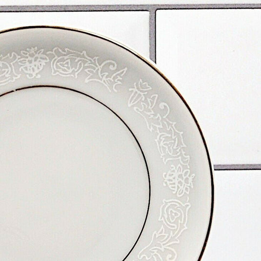 Crown Victoria Lovelace Collection Japan Set of 6 Saucer for Tea Cup