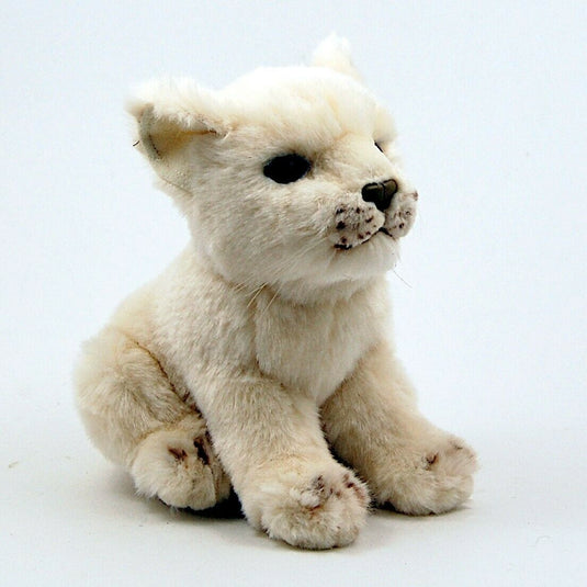 Lion Cub White 6.5" by Hansa True to Life Look Soft Plush Animal Learning Toys