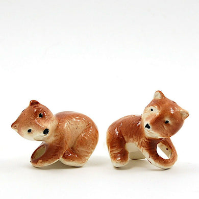 Vintage Salt Pepper Shakers Bears playing