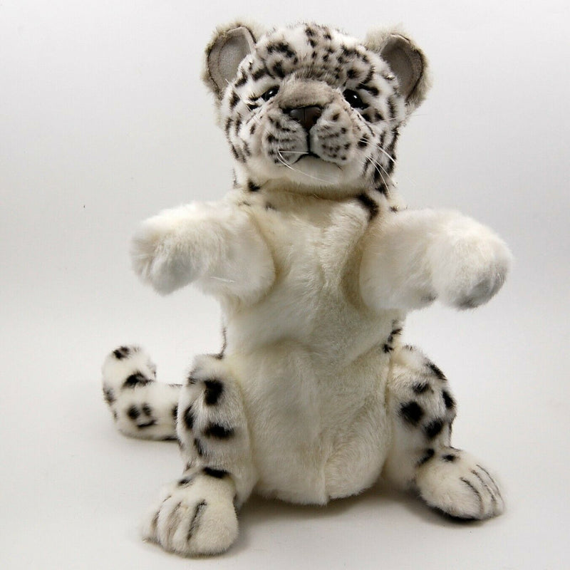 Load image into Gallery viewer, Snow Leopard Hand Puppet by Hansa True to Life Soft Plush Animal Learning Toy
