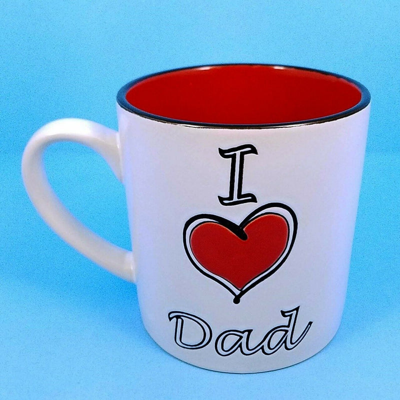 Load image into Gallery viewer, Coffee Mug I Love Dad Ceramic Beverage Cup 21oz Spectrum Pen Pencil Holder
