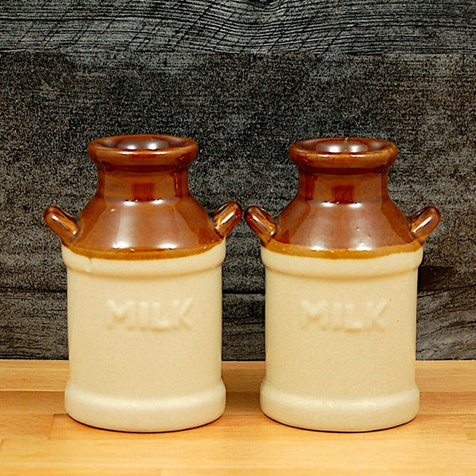 Mackinac Island Milk Jug Container Salt and Pepper Shakers