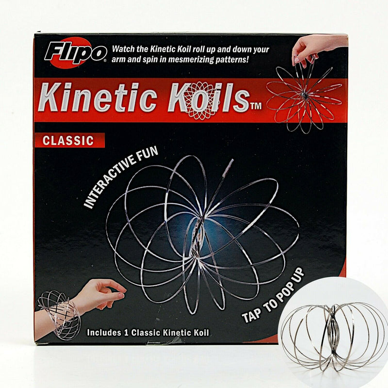 Load image into Gallery viewer, Kinetic Koils Spring Flow Ring Multi Sensory by Flipo Interactive Fun - Silver
