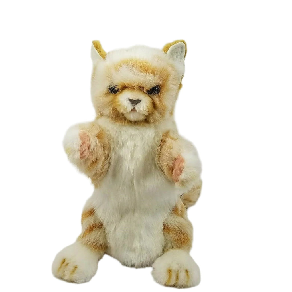 Ginger Cat Full Body Hand Puppet Plush Learning Toy