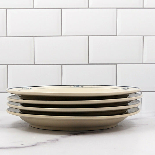 Brickoven Scandia Blue Stoneware Set of 4 Salad Plate Diameter is 7 7/8" (20cm)