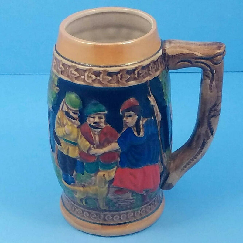 Load image into Gallery viewer, Ceramic German Beer Stein Hand Painted Luster Lustre Ware Made In Japan Vintage
