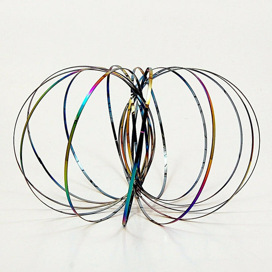 Kinetic Koils Spring Flow Ring Multi Sensory by Flipo Interactive Fun - Rainbow