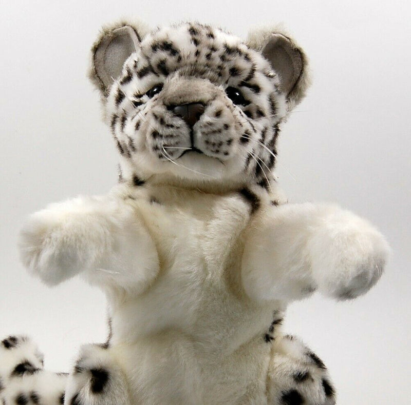 Load image into Gallery viewer, Snow Leopard Hand Puppet by Hansa True to Life Soft Plush Animal Learning Toy
