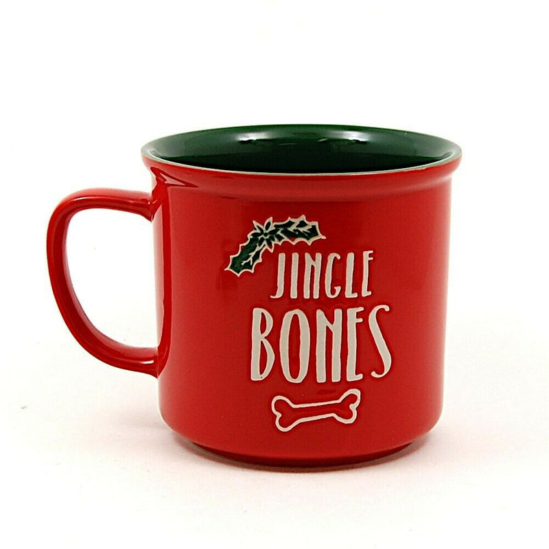 Load image into Gallery viewer, Holiday Christmas Pet Dog Saying Jingle Bones Red Coffee Mug Cup 18oz (532ml)
