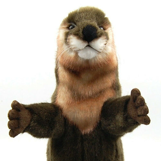 Otter Hand Puppet Full Body Doll Hansa Real Looking Plush Animal Learning Toy