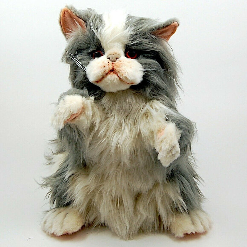 Load image into Gallery viewer, Tabby Cat Hand Puppet Full Body Doll by Hansa Real Looking Plush Learning Toy
