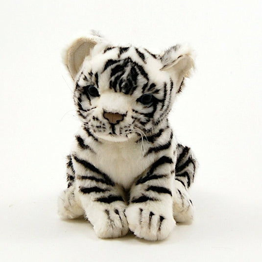 Tiger Cub White 6.5" by Hansa True to Life Look Soft Plush Animal Learning Toys