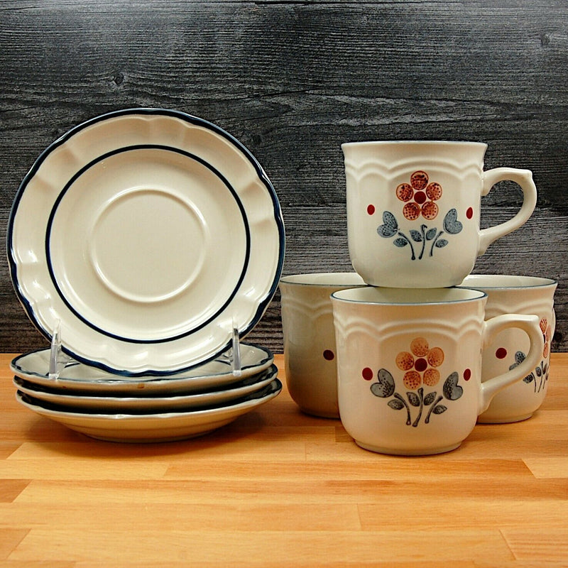 Load image into Gallery viewer, Hearthside Cumberland Brambleberry Set of 4 Saucers and Cups 8 oz" (250ml)
