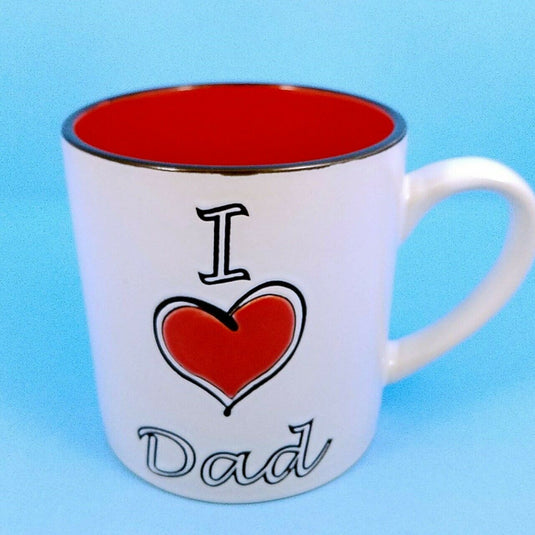 Coffee Mug I Love Dad Ceramic Beverage Cup 21oz Spectrum Pen Pencil Holder