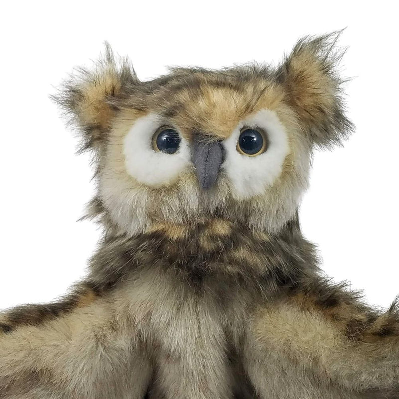 Load image into Gallery viewer, Owl Full Body Hand Puppet doll by Hansa Real Looking Plush Animal Learning Toy
